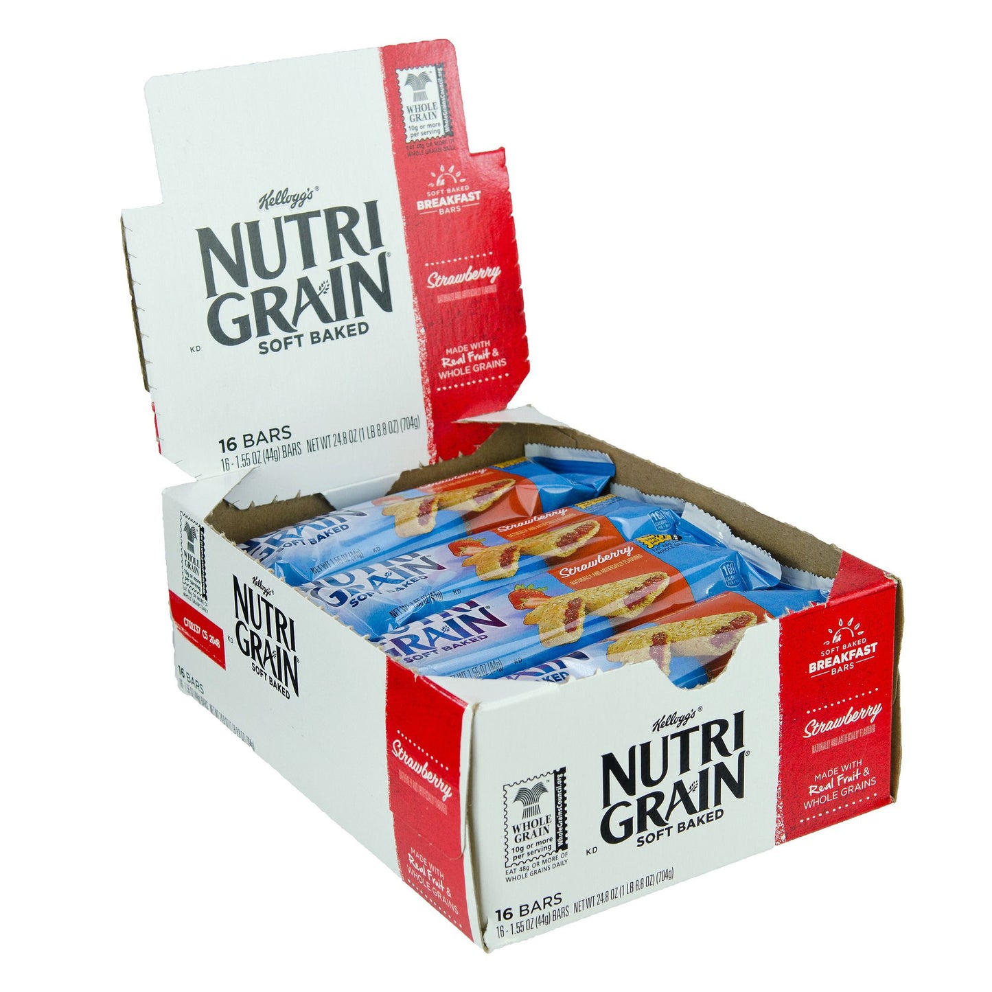 Kellogg's Nutri Grain Soft Baked Breakfast Bars Strawberry 1.55 Ounce Size - 96 Per Case.