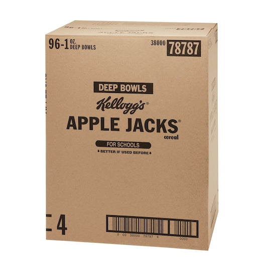 Kellogg's Apple Jacks Cereal Reduced Sugar 1 Ounce Size - 96 Per Case.