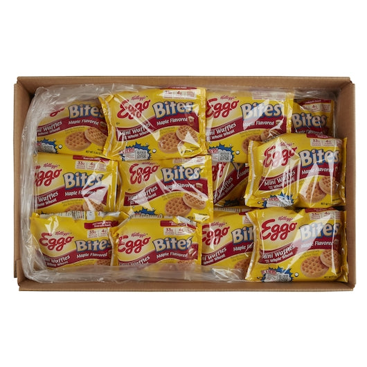 Kellogg's Eggo Mini Waffles Maple 2.64 Ounce Size - 72 Per Case.