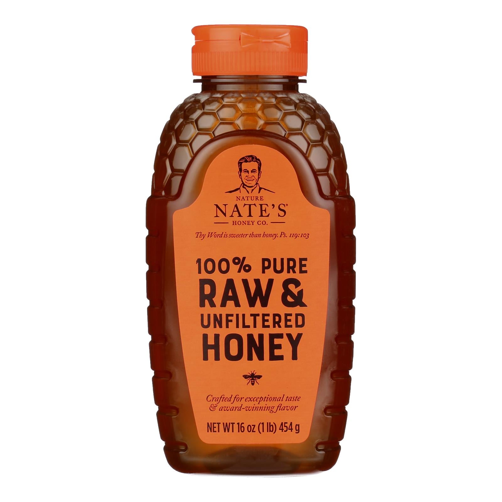 Nature Nate's Raw & Unfiltered Honey - Case of 6 - 16 Ounce