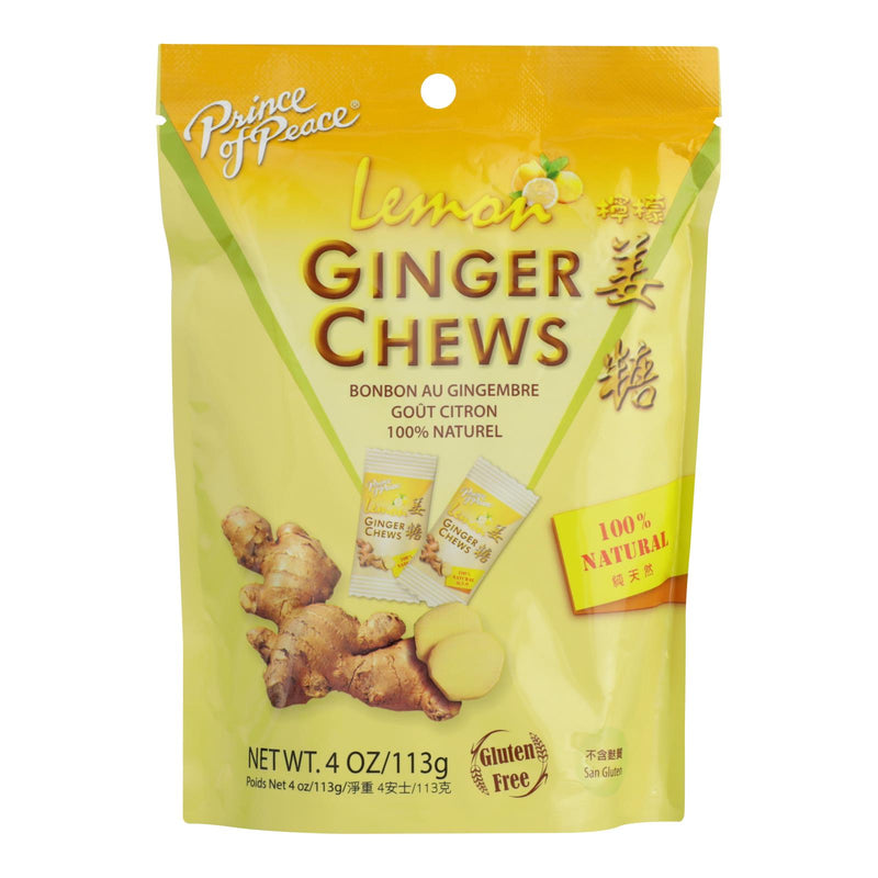 Prince Of Peace - Chews Ginger Lemon - 1 Each - 4 Ounce