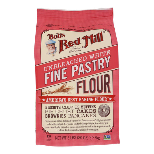 Bob's Red Mill - Unbleached White Fine Pastry Flour - 5 lb - Case of 4