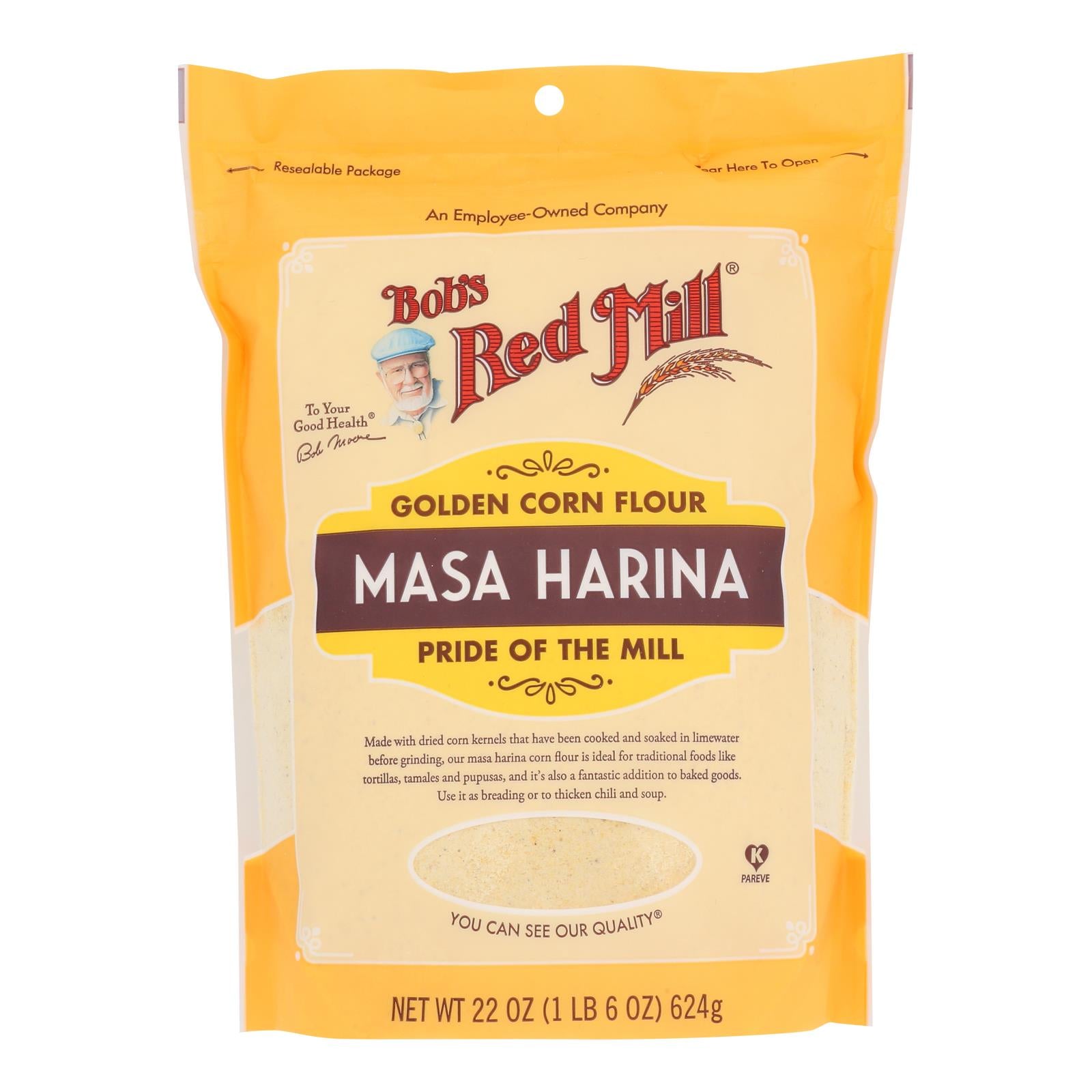 Bob's Red Mill - Masa Golden Corn - Case of 4 - 22 Ounce