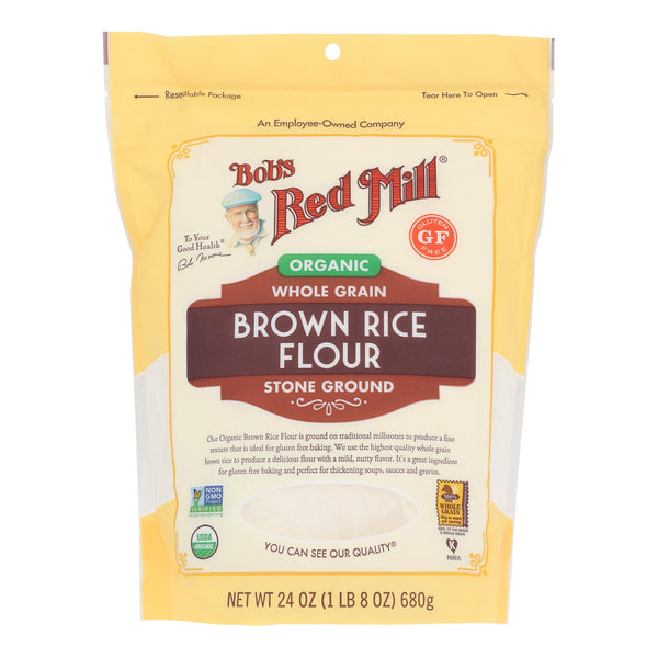 Bob's Red Mill - Flour Rice Brown - Case of 4 - 24 Ounce