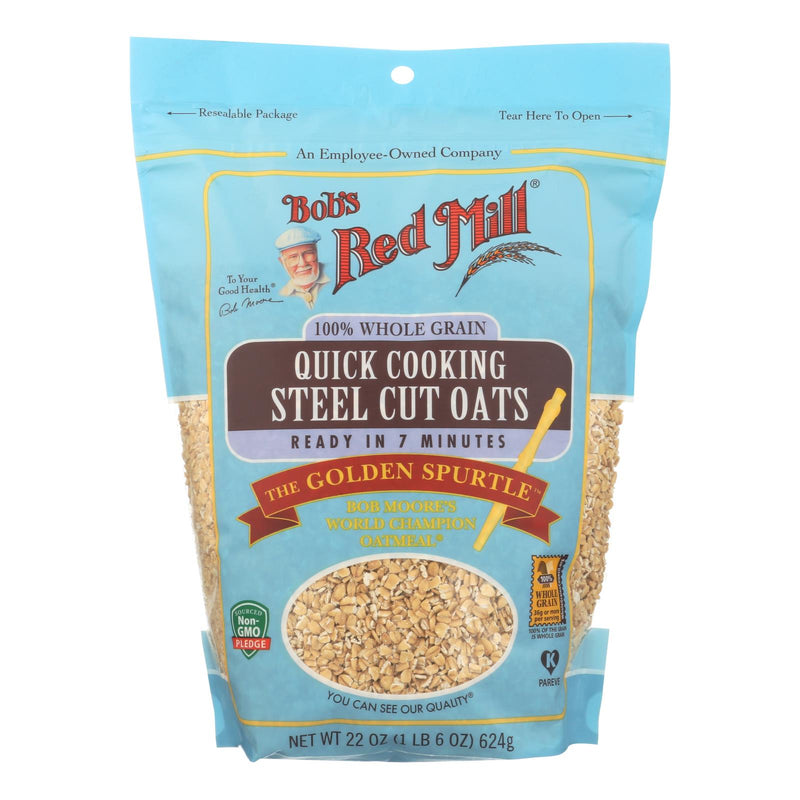 Bob's Red Mill - Quick Cooking Steel Cut Oats - Case of 4-22 Ounce