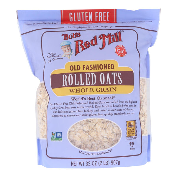 Bob's Red Mill - Old Fashioned Rolled Oats - Gluten Free - Case of 4-32 Ounce.