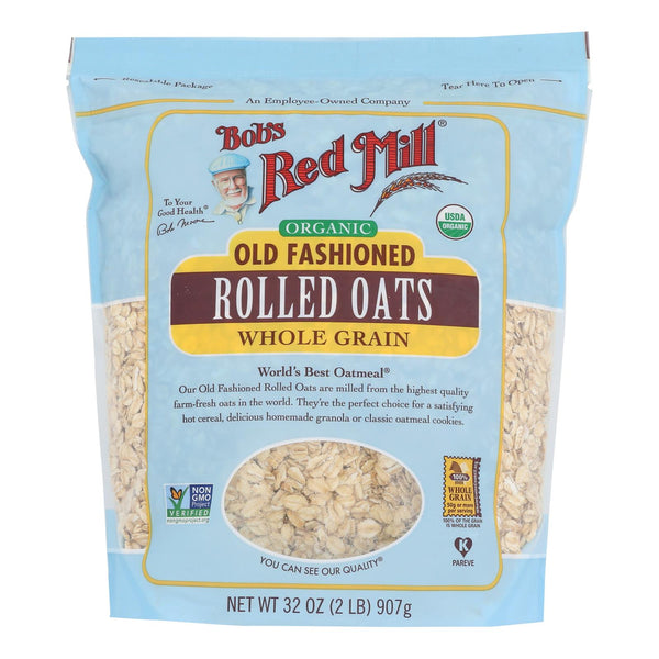 Bob's Red Mill - Oats - Organic Old Fashioned Rolled Oats - Case of 4 - 32 Ounce.