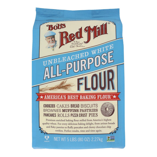 Bob's Red Mill - Unbleached White All-Purpose Baking Flour - 5 lb - Case of 4