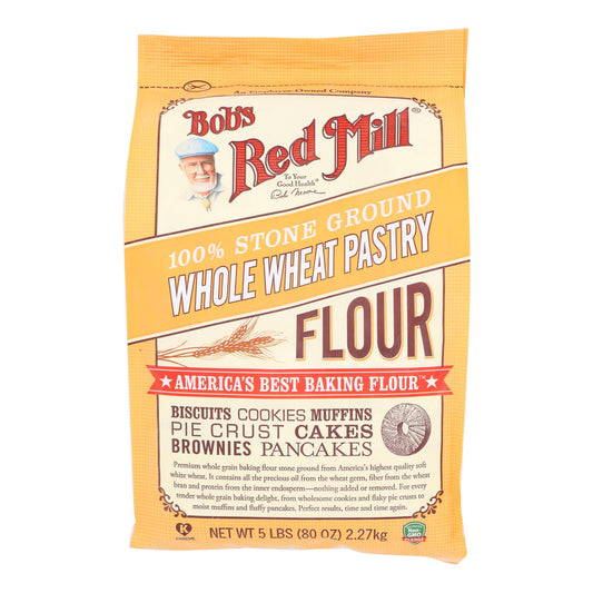 Bob's Red Mill - Whole Wheat Pastry Flour - 5 lb - Case of 4