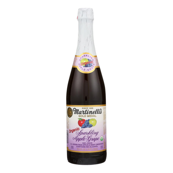 Martinelli's Organic Sparkling Apple Grape - Case of 12 - 25.4 Fl Ounce.