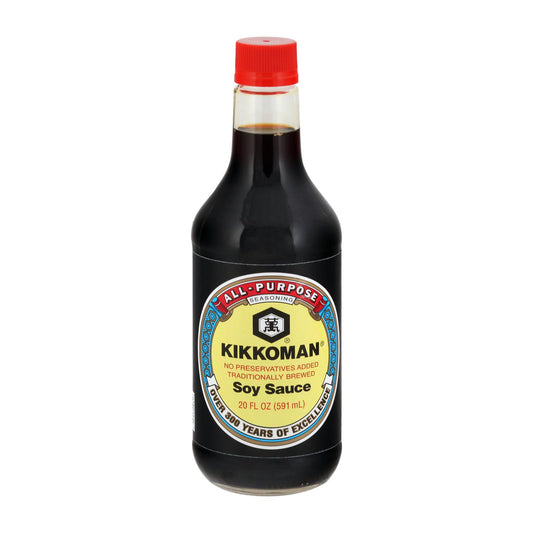 Kikkoman Soy Sauce - Case of 12 - 20 Fl Ounce.