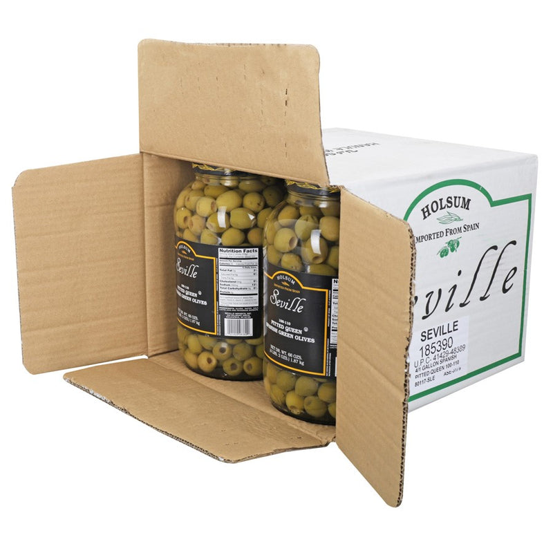 Savor Imports Pitted Queen Olives Ga 1 Gallon - 4 Per Case.