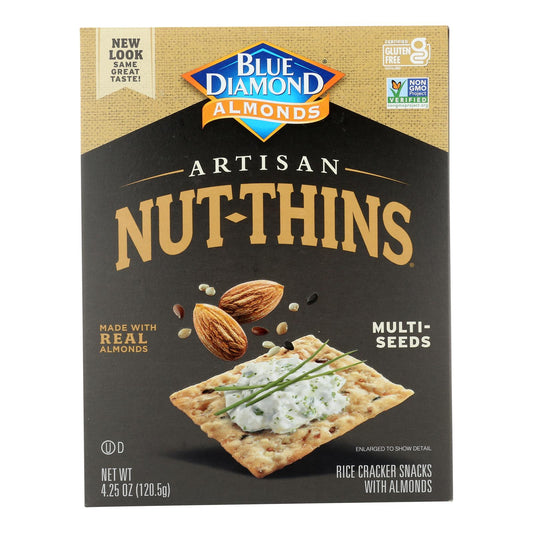 Blue Diamond - Artesion Nut Thins - Multi Seed - Case of 12 - 4.25 Ounce.