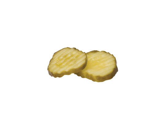 Bay Valley Hamburger Dill Pickle Sliced Crinkle Cut 1/8 1-5 Gallon Gluten Free; Kosher 1-5 Gallon