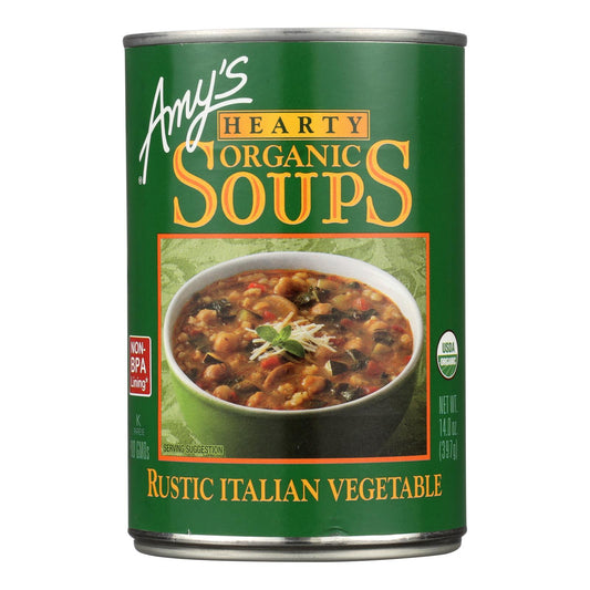 Amy's - Organic Soup - Vegetarian Hearty Italian - Case of 12 - 14 Ounce