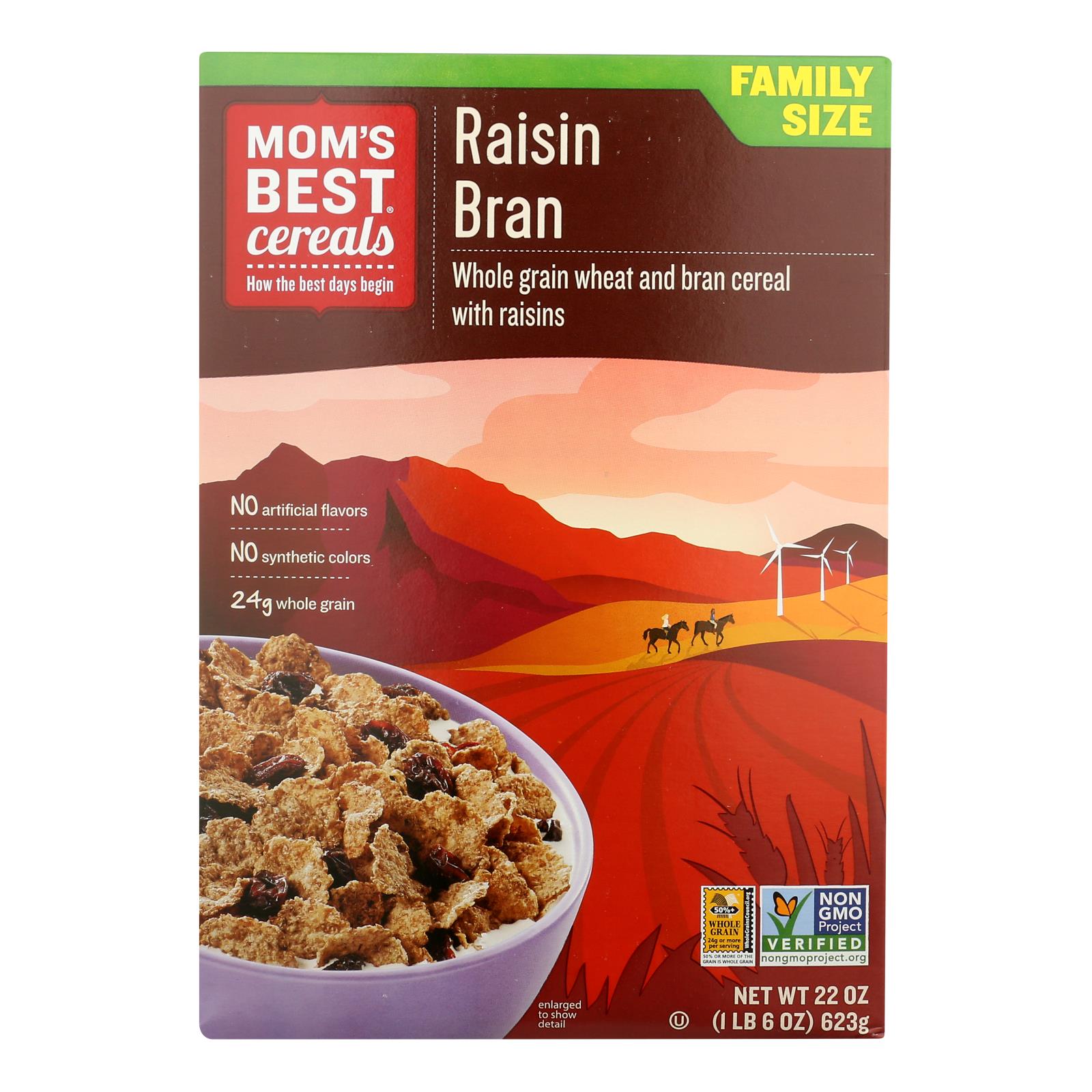 Mom's Best Raisin Bran Cereals - Case of 10 - 22 Ounce