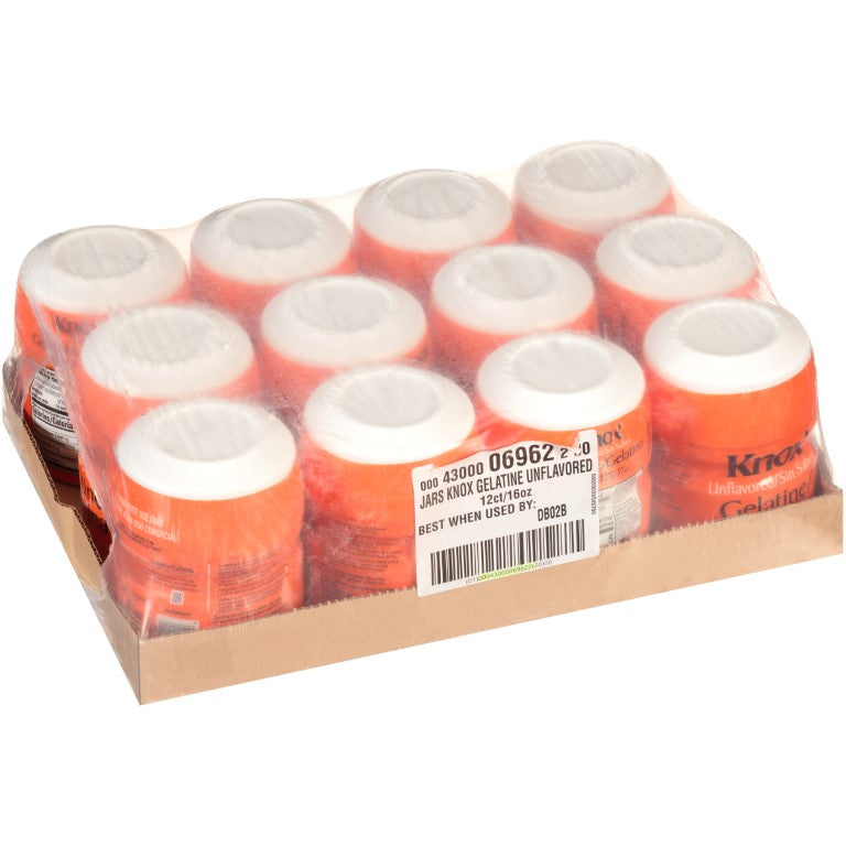 Knox Unflavored Gelatin 12Case pack - 16 Ounce Canisters