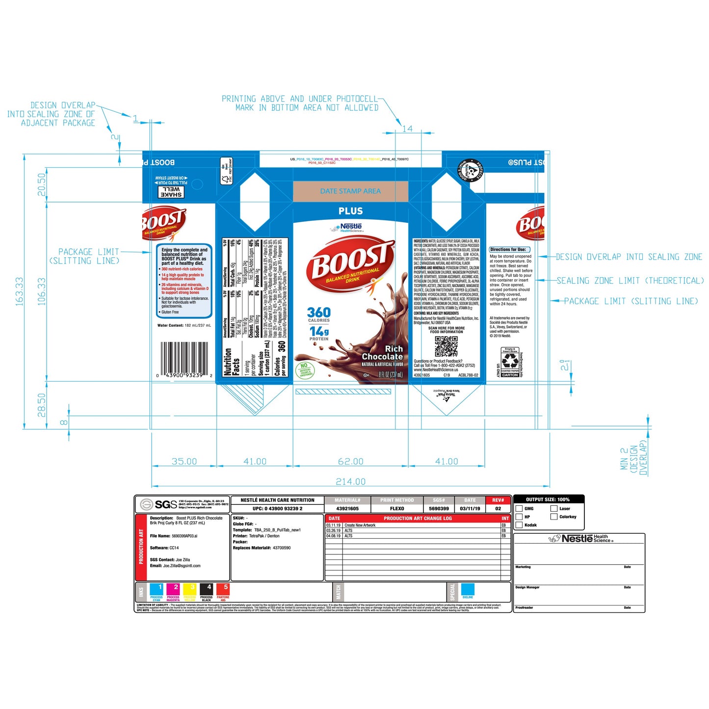 Boost Plus® Rich Chocolate 8 Fluid Ounce - 24 Per Case.