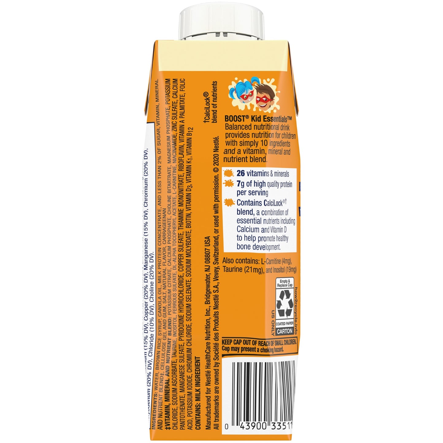 Boost® Kid Essentials™ Vanilla Vortex Carton 8.01 Fluid Ounce - 24 Per Case.