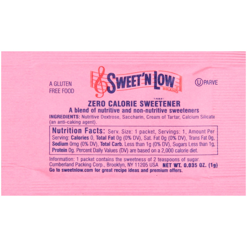 Sweet'n Low 2000 Count Packs - 4.41 Pound Per Case.