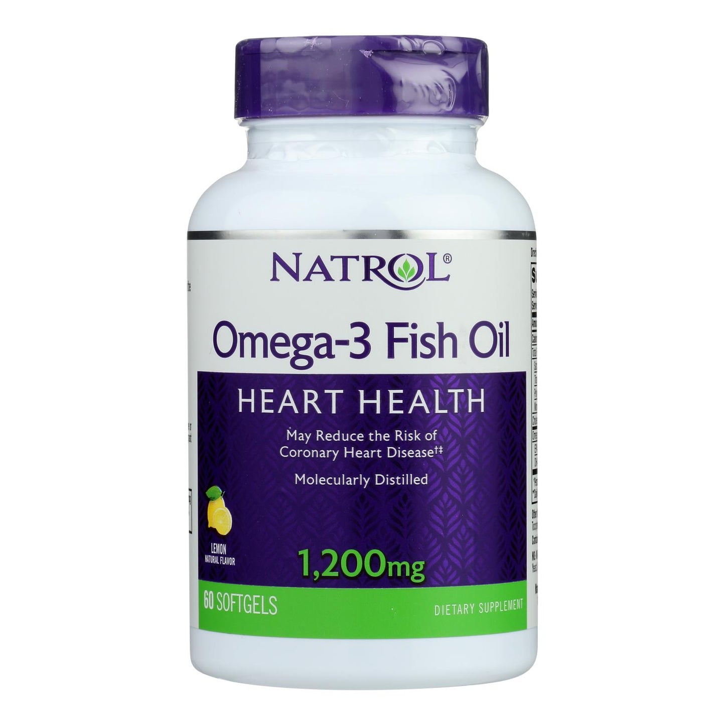 Natrol Omega-3 Fish Oil Lemon - 1200 mg - 60 Softgels