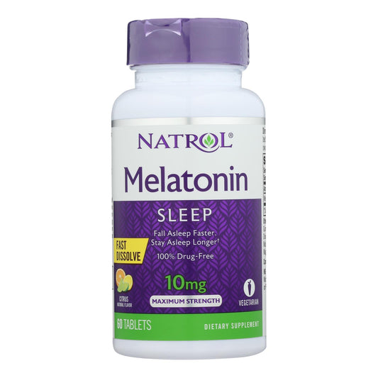 Natrol - Melatonin 10mg F/d Citrus - 1 Each - 60 Tablets