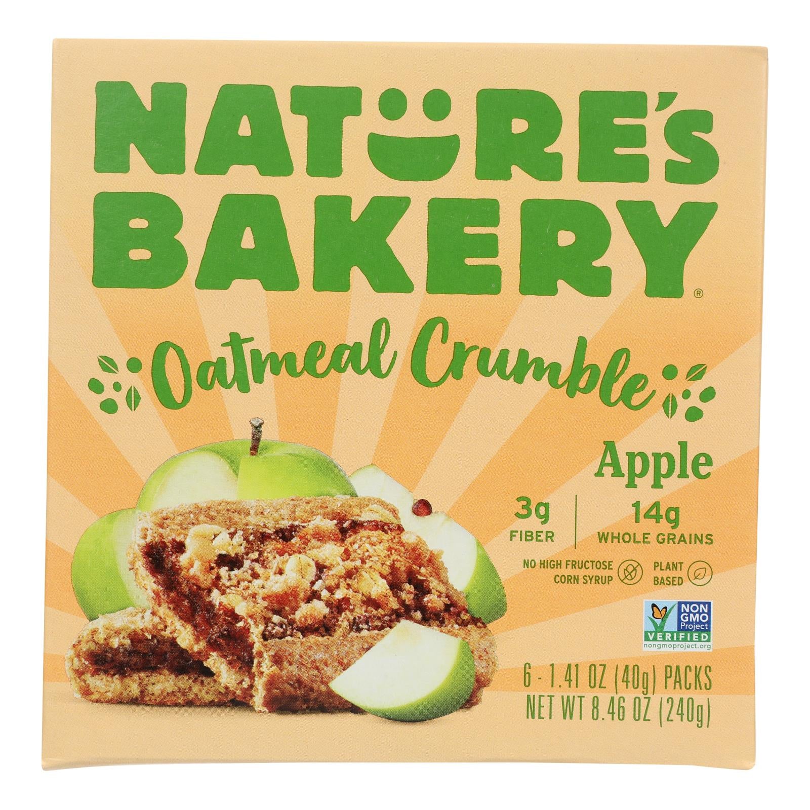 Nature's Bakery - Oatmeal Crumble Apple - Case of 6 - 8.46 Ounce