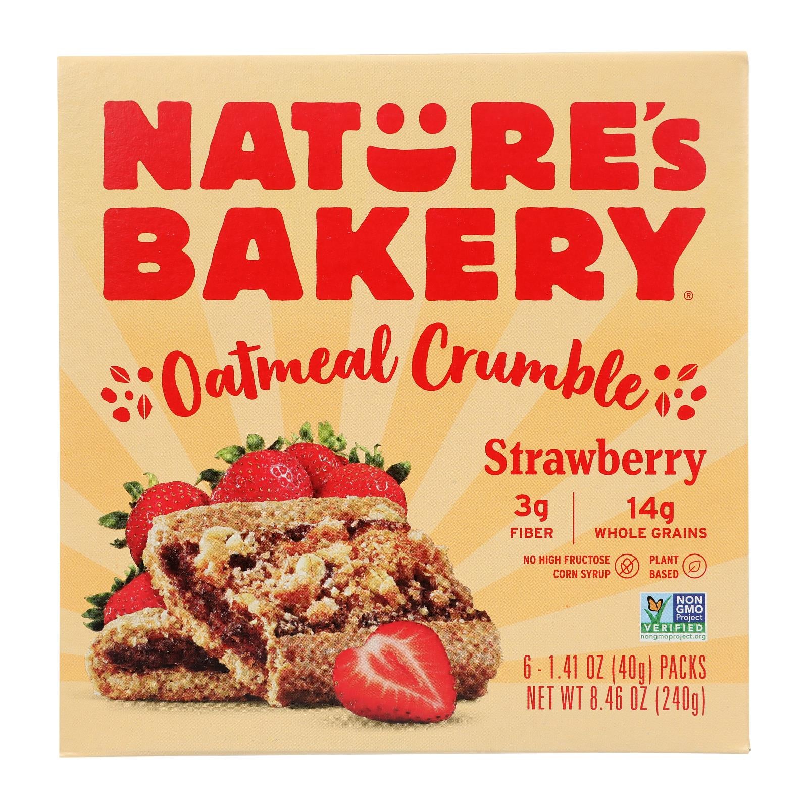 Nature's Bakery - Oatmeal Crumble Strawberry - Case of 6 - 8.46 Ounce