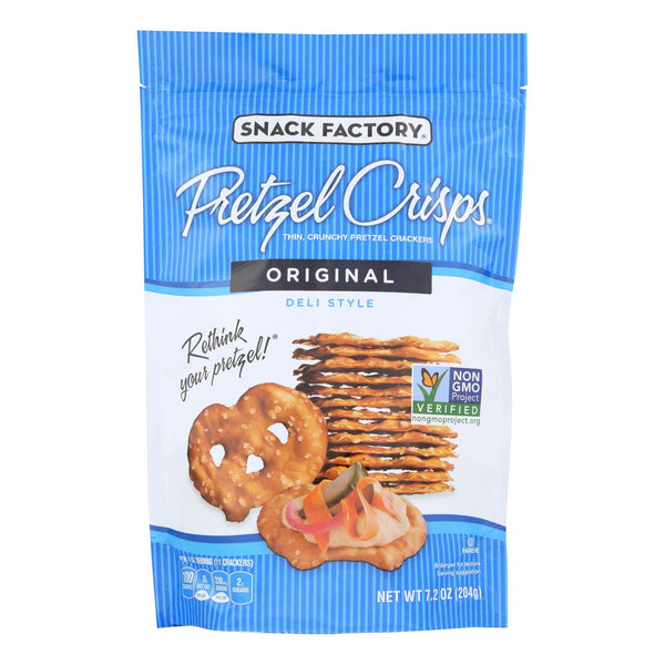 Pretzel Crisp Pretzel Crisps - Original - Case of 12 - 7.2 Ounce.