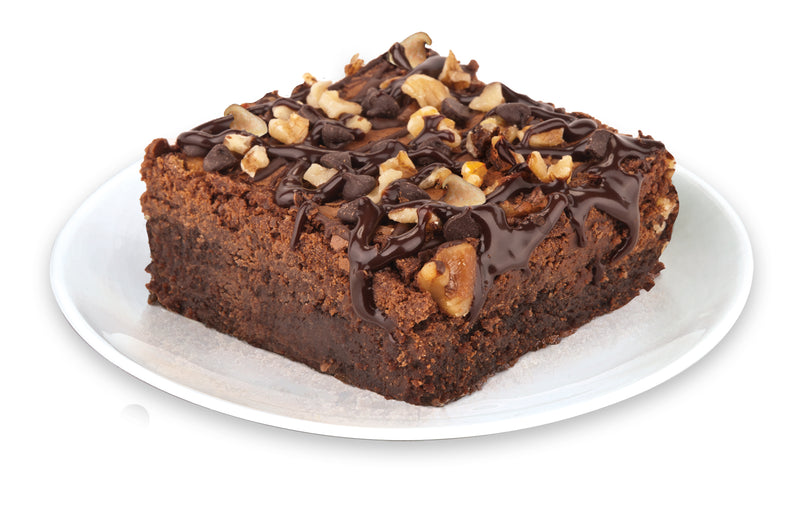 David's Pre-Cut Rocky Road Brownie 4 Ounce Size - 48 Per Case.