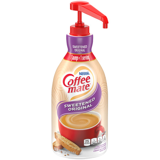 Coffee Mate Sweetened Original Concentrate Pump Bottle 1.58 Qt - 2 Per Case.