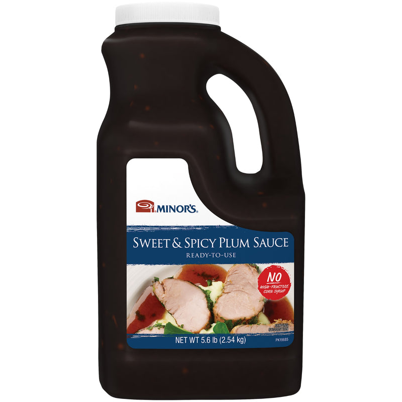 Minor's Sweet And Spicy Plum Sauce Ready-To-Use 0.5 Gallon - 4 Per Case.