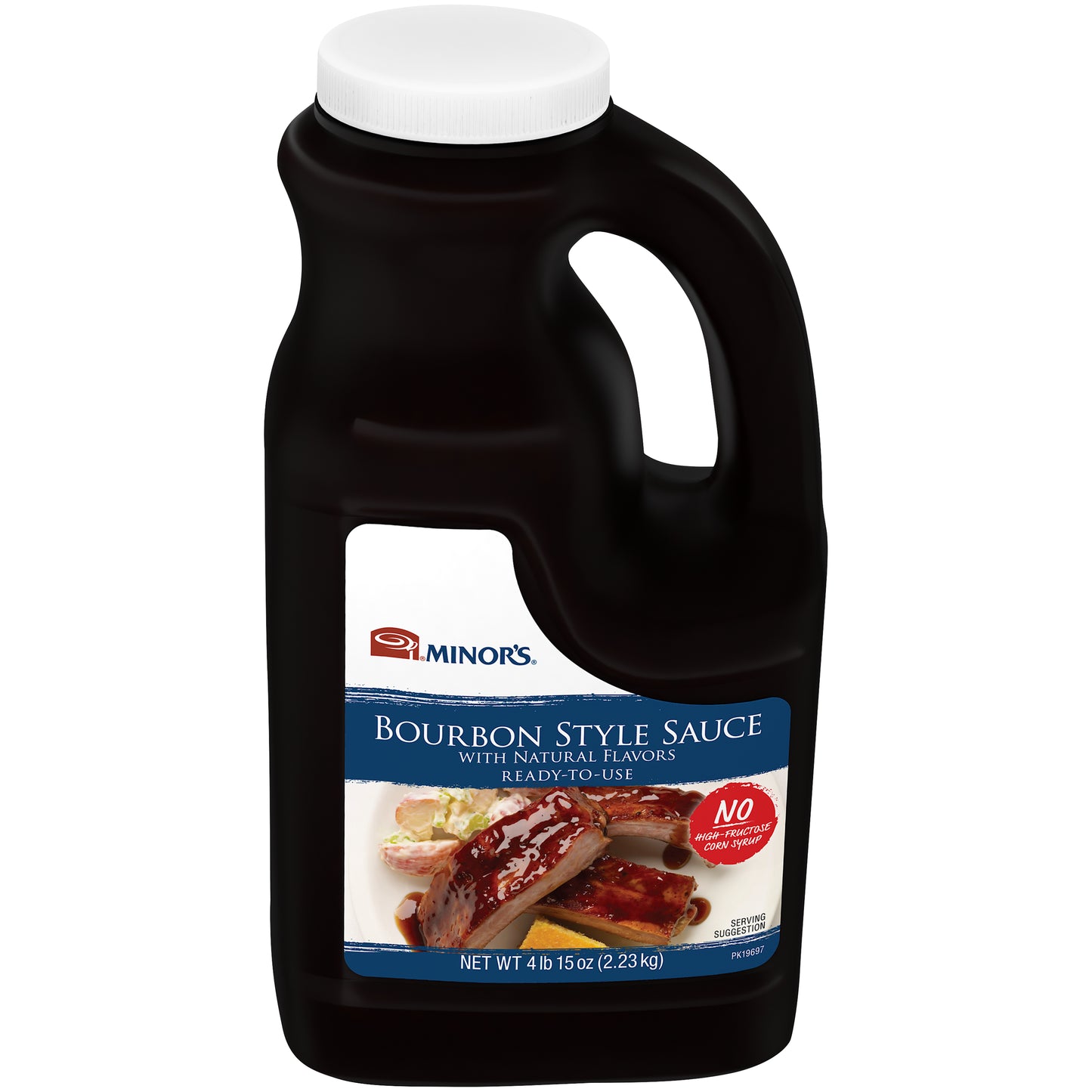 Minor's Bourbon Style Sauce Ready-To-Use 0.5 Gallon - 4 Per Case.