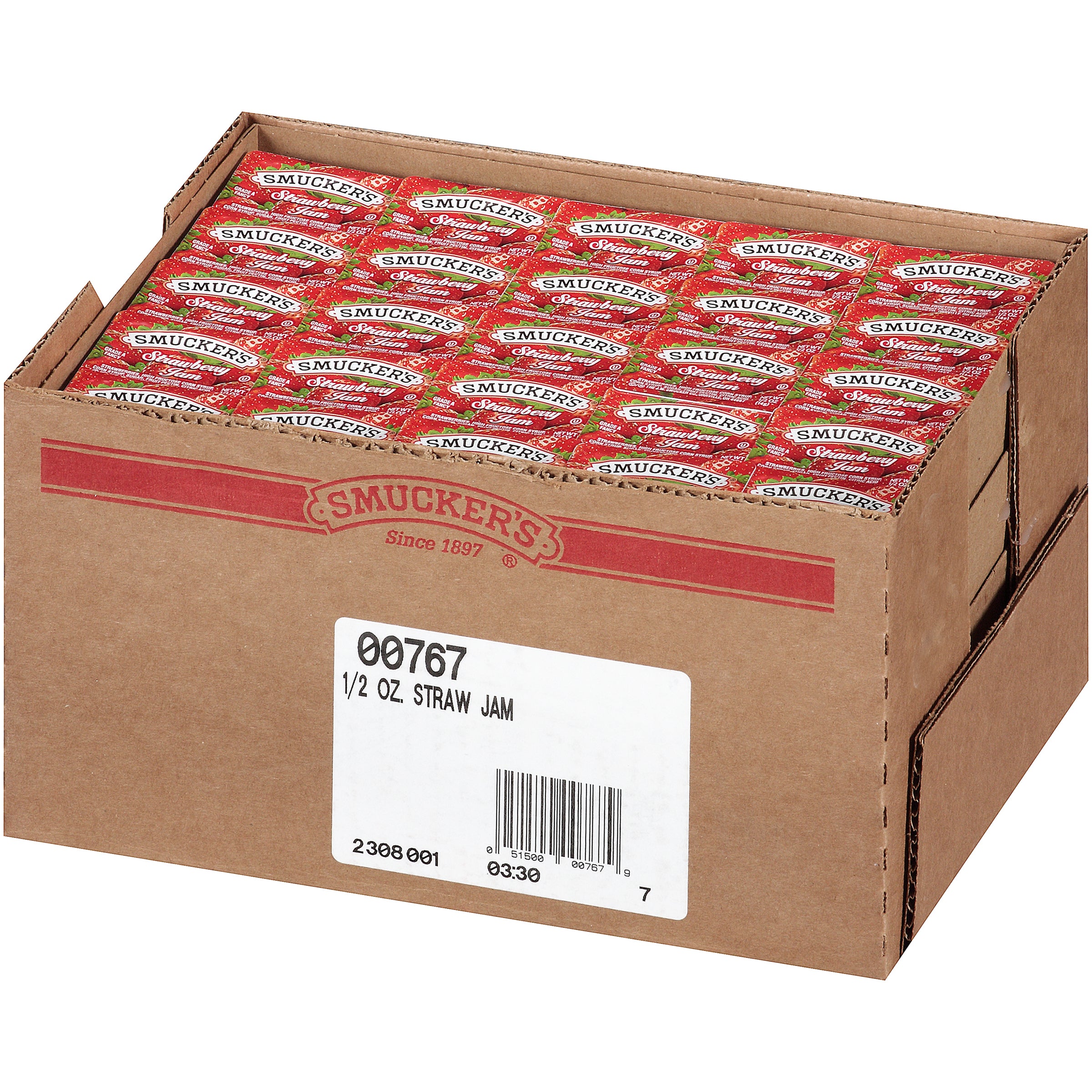 Smucker Strawberry Jam Plastic 0.5 Ounce Size - 6.25 Pound Per Case.