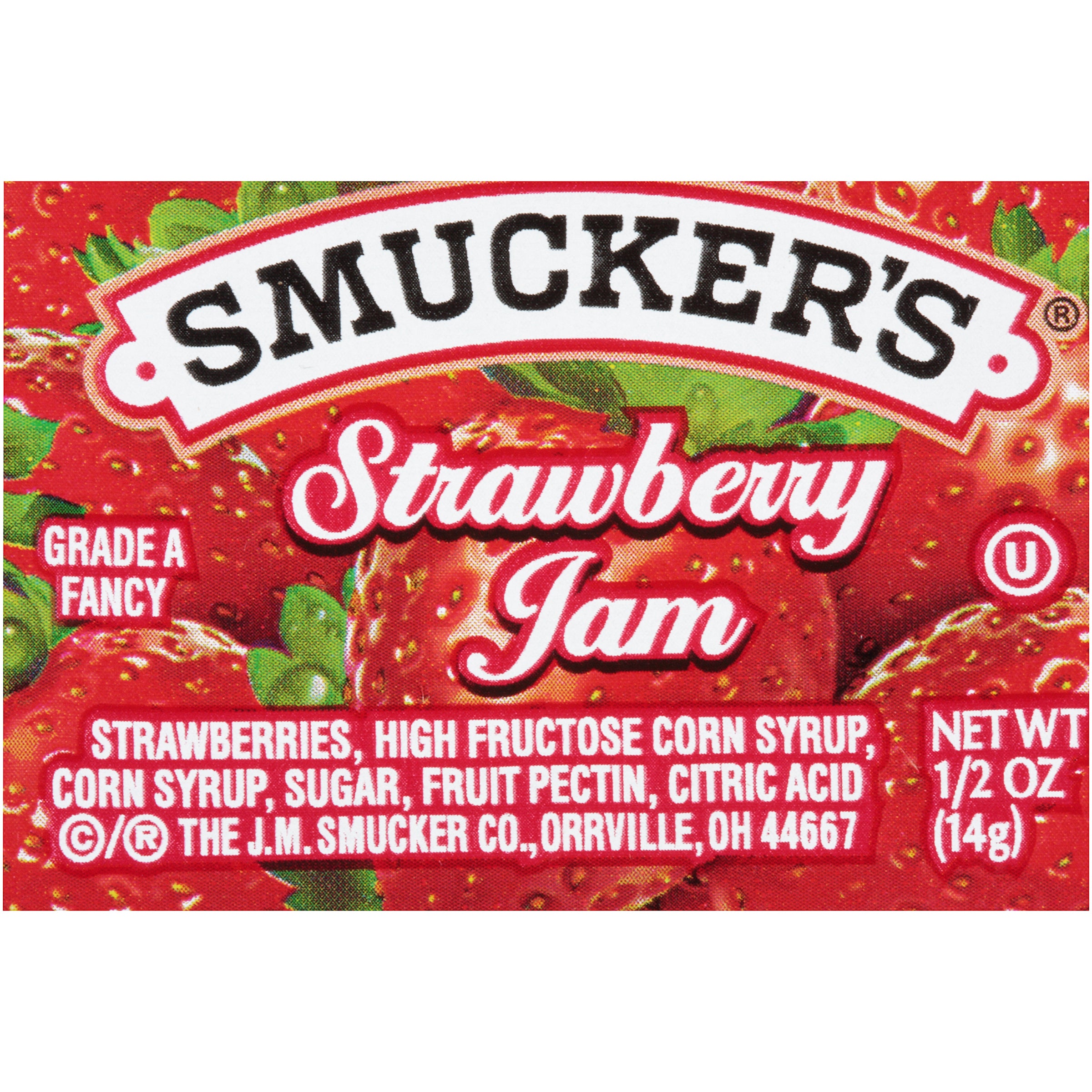 Smucker Strawberry Jam Plastic 0.5 Ounce Size - 6.25 Pound Per Case.