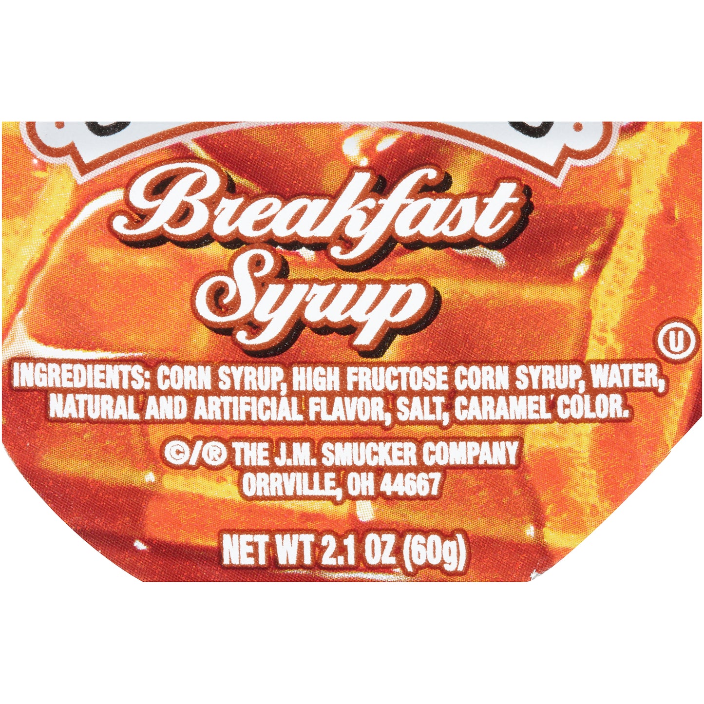 Smucker Breakfast Syrup Plastic 2.1 Ounce Size - 13.125 Pound Per Case.