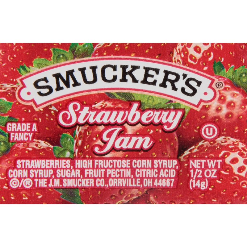 Smucker Strawberry Jam Plastic Count 0.5 Ounce Size - 12.5 Pound Per Case.