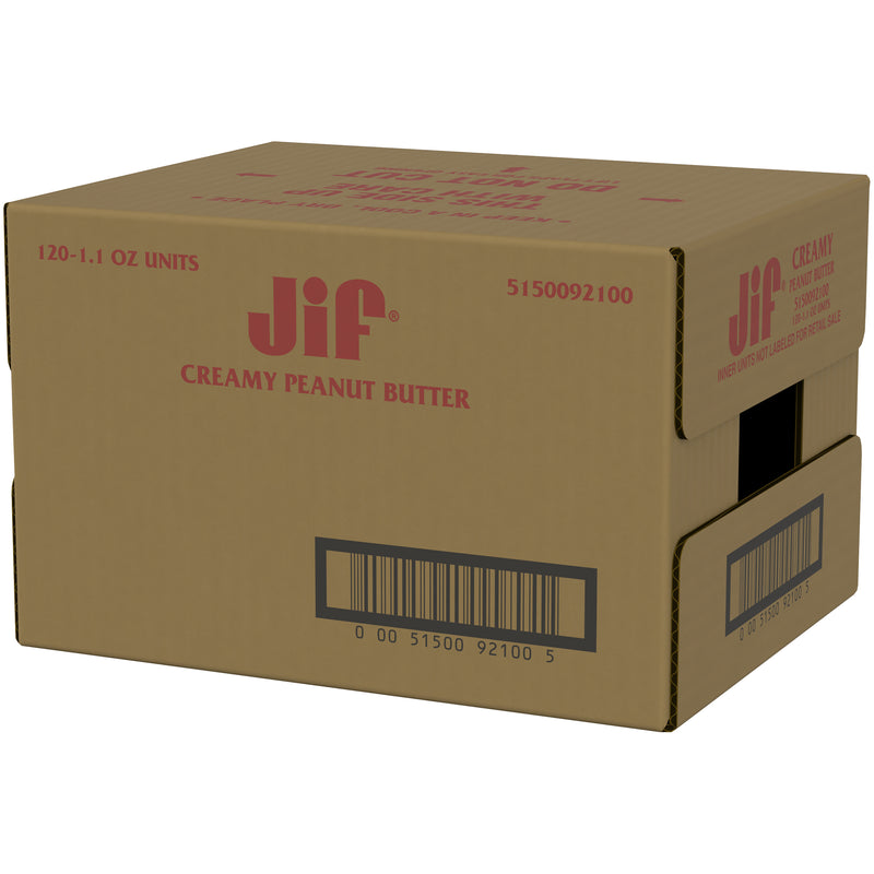 Jif Creamy Peanut Butter, 1.1 oz Portion Control Cup, 120 Count