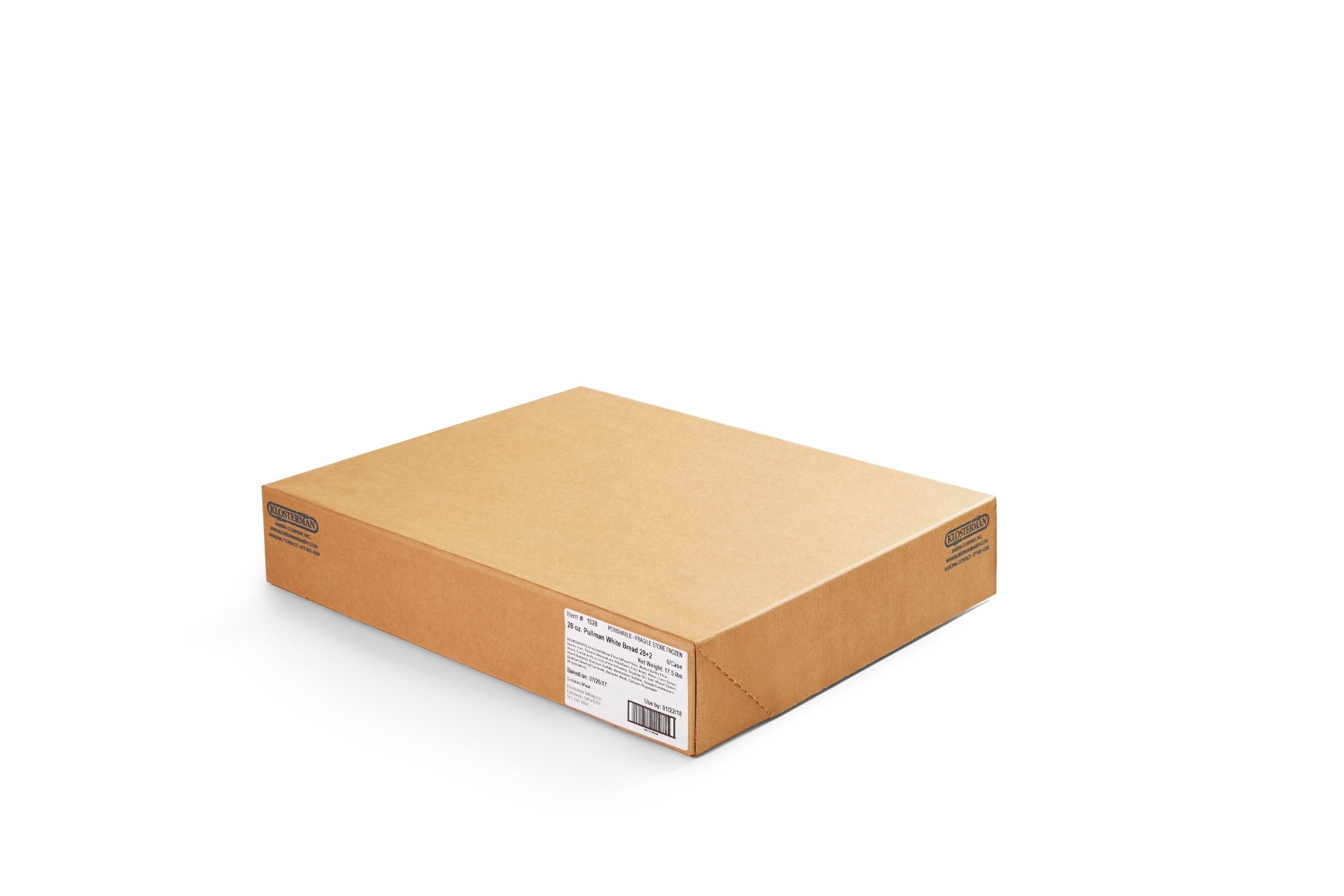 Klosterman .5 Inch White Sandwich Bread 6 Each - 1 Per Case.