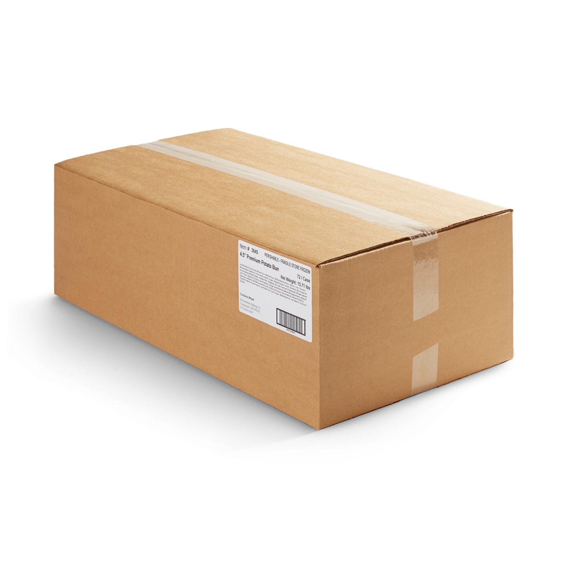 Klosterman 5" Potato Bun With Shine 72 Count Packs - 1 Per Case.
