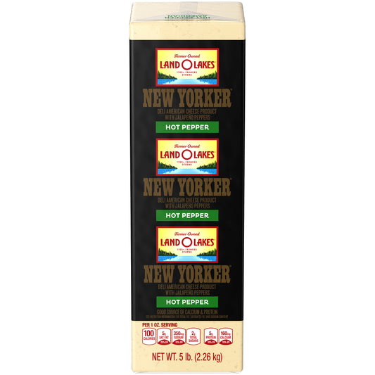 Hot Pepper American Cheese Product Newyorker 5 Pound Each - 2 Per Case.