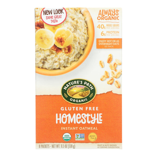 Nature's Path Organic Hot Oatmeal - Homestyle - Case of 6 - 11.3 Ounce.