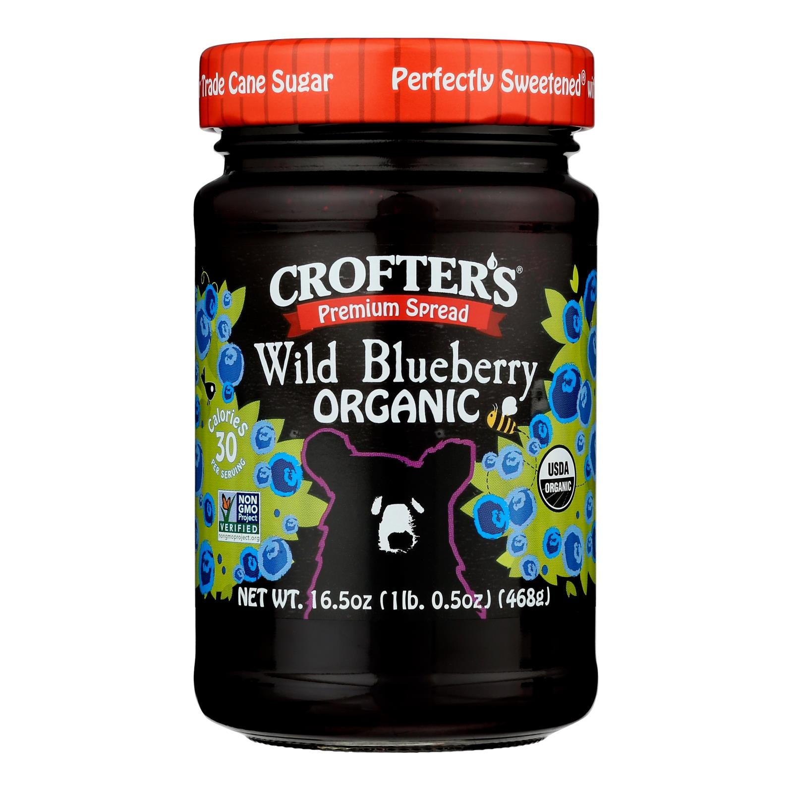 Crofters - Prem Sprd Wld Blueberry - Case of 6-16.5 Ounce