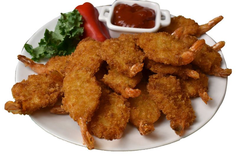 Singleton Seafood Breaded Shrimp Pouch Butterfly 31/35 Per Pound, 6 Ounces - 12 Per Case.