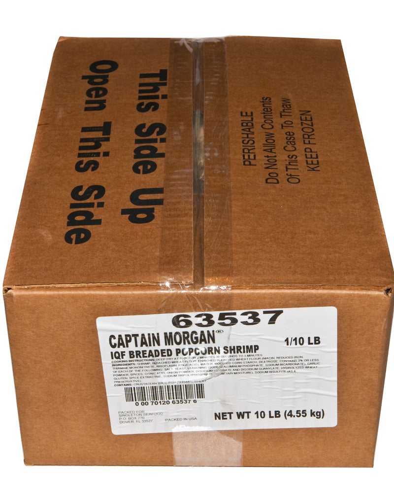 Captain Morgan Breaded Shrimp Popcorn 75/Up, 2.5 Pounds - 4 Per Case