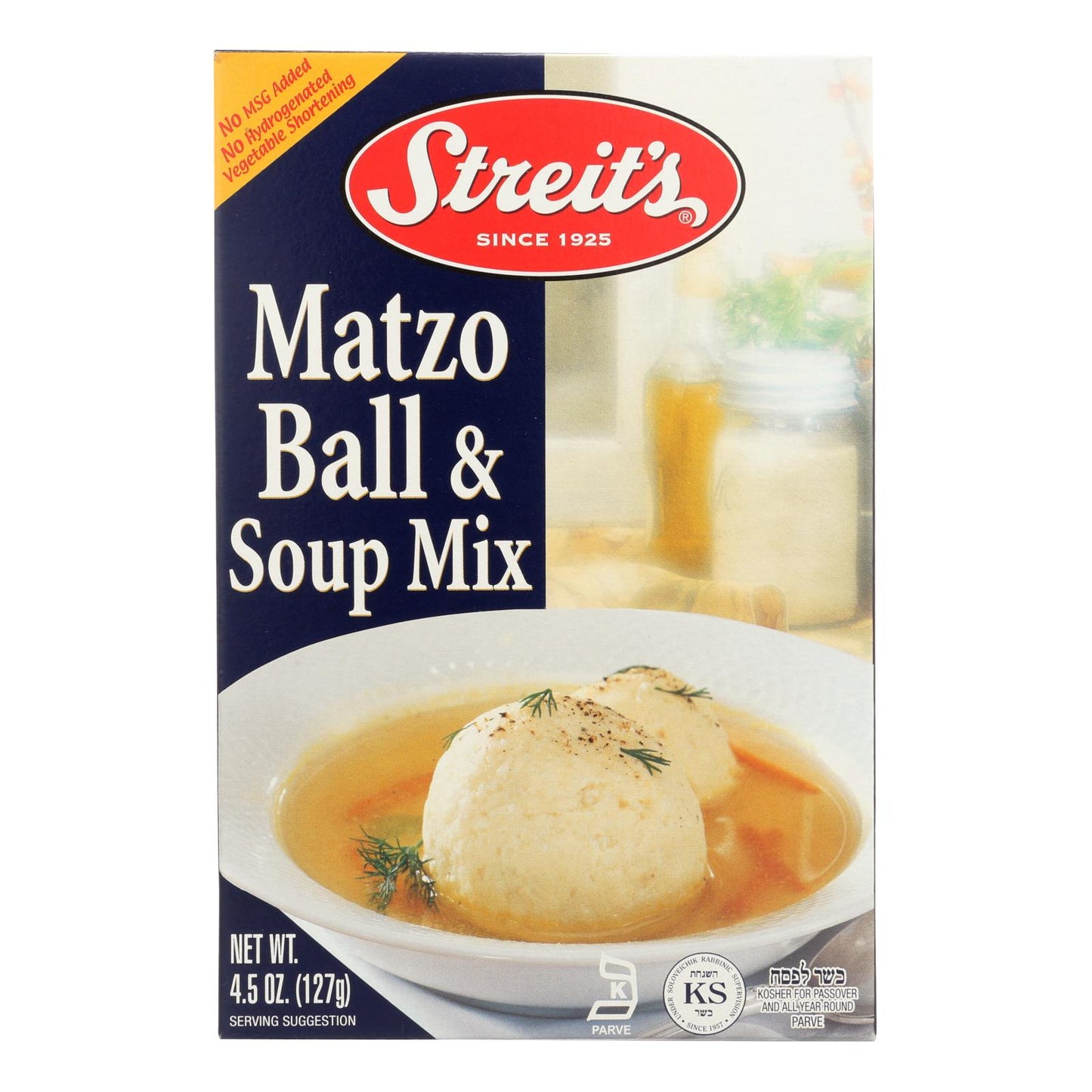 Streit's Matzo - Ball and Soup Mix - Case of 12 - 4.5 Ounce.