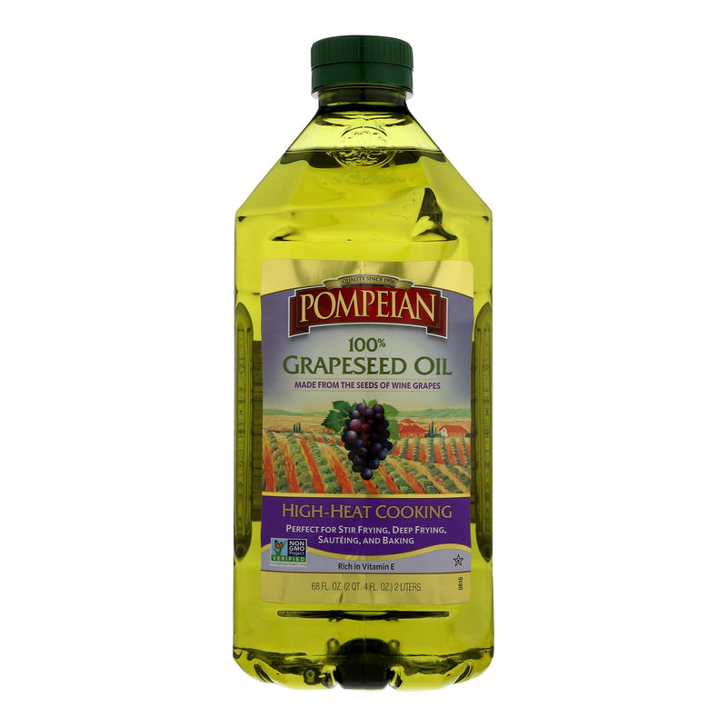 Pompeian 100% Grapeseed Oil - Case of 8 - 68 Fluid Ounce