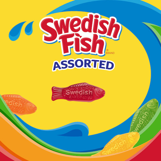 Swedish Fish Candy Assorted Bulk Bag, 5 Pound - 6 Per Case.