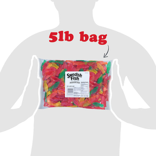 Swedish Fish Candy Assorted Bulk Bag, 5 Pound - 6 Per Case.