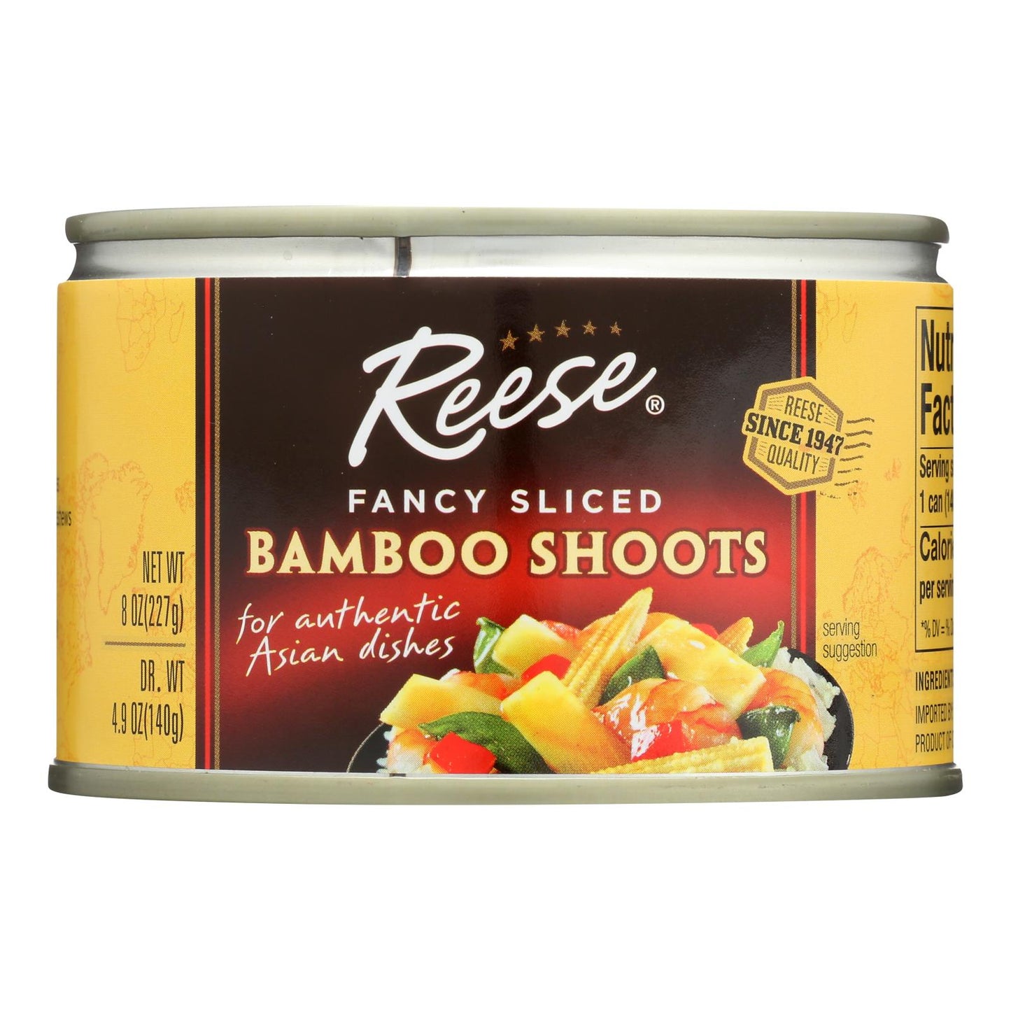 Reese Bamboo Shoots - Sliced - Case of 24 - 8 Ounce